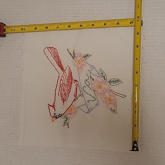 Vintage Hand Stitched Virginia State Bird & Flower - Picture 12 of 15